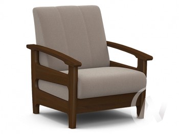 Кресло для отдыха Омега (орех лак/CATANIA COCOA) в Чике - chik.mebel54.com | фото