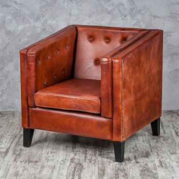 Кресло кожаное Лофт Аристократ (ширина 1100 мм) в Чике - chik.mebel54.com | фото