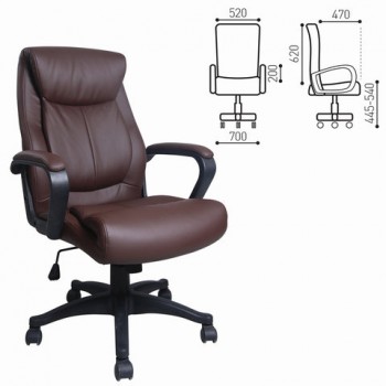 Кресло офисное BRABIX Enter EX-511 (коричневый) в Чике - chik.mebel54.com | фото