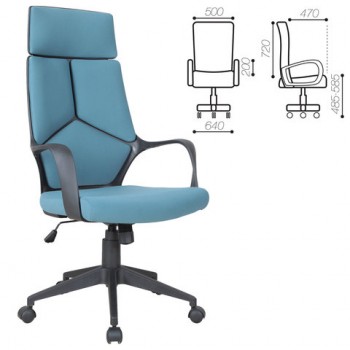 Кресло офисное BRABIX Prime EX-515 (голубая ткань) в Чике - chik.mebel54.com | фото