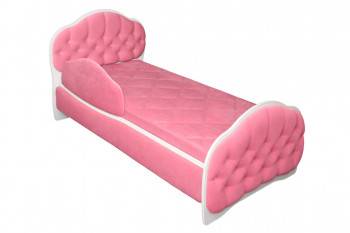 Кровать 160 Гармония 89 Розовый (мягкий бортик) в Чике - chik.mebel54.com | фото