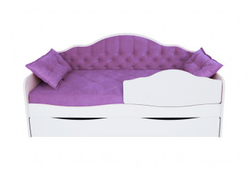 Кровать 170 серии Иллюзия Лайт 1 ящик 32 Фиолетовый (подушки) в Чике - chik.mebel54.com | фото