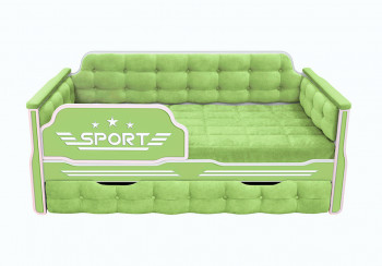 Кровать 170 серии Спорт 1 ящик 81 Фисташка (мягкие боковые накладки) в Чике - chik.mebel54.com | фото