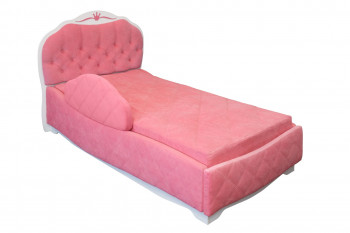 Кровать 190 Гармония Lux 36 Розовый (мягкий бортик) в Чике - chik.mebel54.com | фото