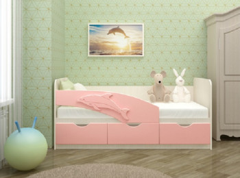 Кровать детская 1,8м Дельфин (Розовый металлик) в Чике - chik.mebel54.com | фото