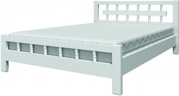 Кровать Натали-5 из массива сосны 1600*2000 Белый античный в Чике - chik.mebel54.com | фото