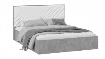 Кровать ПМ «Хилтон» Тип 1 Ателье светлый/Белый в Чике - chik.mebel54.com | фото