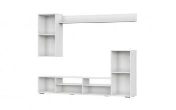 Мебель для гостиной МГС 4 (Белый/Цемент светлый) в Чике - chik.mebel54.com | фото