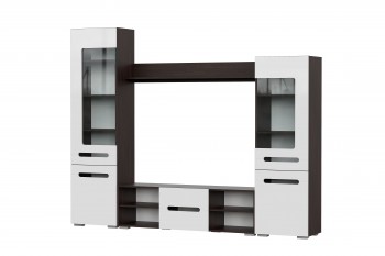 Мебель для гостиной МГС 6 (Исполнение 1/Венге/Белый глянец) в Чике - chik.mebel54.com | фото