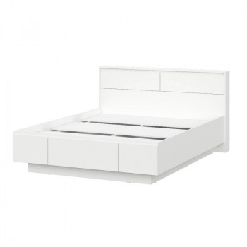 Модульная система "Одри" Кровать двойная (1,6х2,0) серия 3 Белый в Чике - chik.mebel54.com | фото