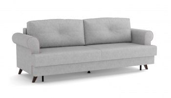 Оливер / диван - кровать 3-х местн. (еврокнижка) (велюр велутто серебряный 52 в Чике - chik.mebel54.com | фото