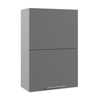 Ройс ПГПМ 600 Шкаф верхний Blum Aventos HF (Графит софт/корпус Серый) в Чике - chik.mebel54.com | фото