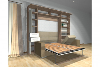 Шкаф-кровать с диваном Каролина в Чике - chik.mebel54.com | фото