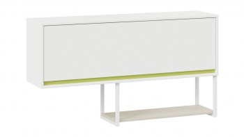 Шкаф навесной «Сканди» Дуб Гарден/Белый/Зеленый в Чике - chik.mebel54.com | фото