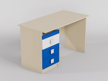 Стол (прямая столешница) Скай люкс (Синий/Белый/корпус Клен) в Чике - chik.mebel54.com | фото