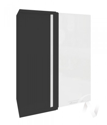 Угловой шкаф Валерия-М ШВУ 699 (Белый металлик/Венге/верхний/высокий) в Чике - chik.mebel54.com | фото